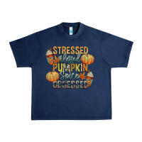 Navy stressed blessed pumpkin spice obsessed Urban Heavy Tee - CowGirlArtShop
