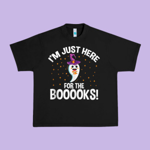 Teacher Halloween Bookworm Just Here For The Boooks Ghost Tank Top Urban Heavy Tee Designed By Trangstudio