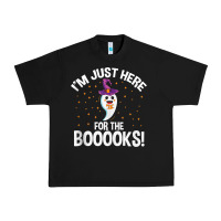 Black teacher halloween bookworm just here for the boooks ghost tank top Urban Heavy Tee - trangStudio