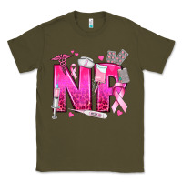 Army Green breast cancer np nurse practitioner Classic Tee - texasbilliewilder