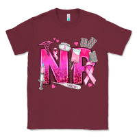 Burgundy breast cancer np nurse practitioner Classic Tee - texasbilliewilder