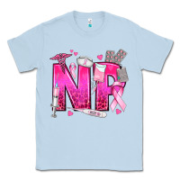 Dusty Blue breast cancer np nurse practitioner Classic Tee - texasbilliewilder