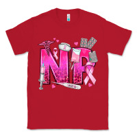 Red breast cancer np nurse practitioner Classic Tee - texasbilliewilder