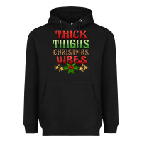 Black thick thighs christmas vibes Heavyweight Hoodie - BarkalooDesign