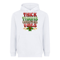 White thick thighs christmas vibes Heavyweight Hoodie - BarkalooDesign