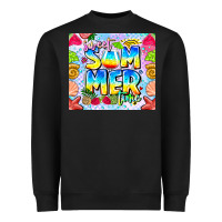 Black summer time Heavyweight Sweatshirt - CowhideDigitalArt