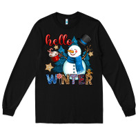 Black hello winter Long Sleeve Tee - OliviaCreatesArt