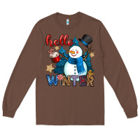 Chestnut hello winter Long Sleeve Tee - OliviaCreatesArt
