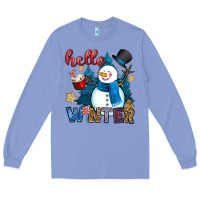 Colony Blue hello winter Long Sleeve Tee - OliviaCreatesArt