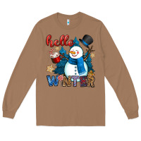 Toasted Coconut hello winter Long Sleeve Tee - OliviaCreatesArt