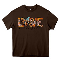 Chocolate Brown hello fall love Heavy Core Tee - JahusDesignShop