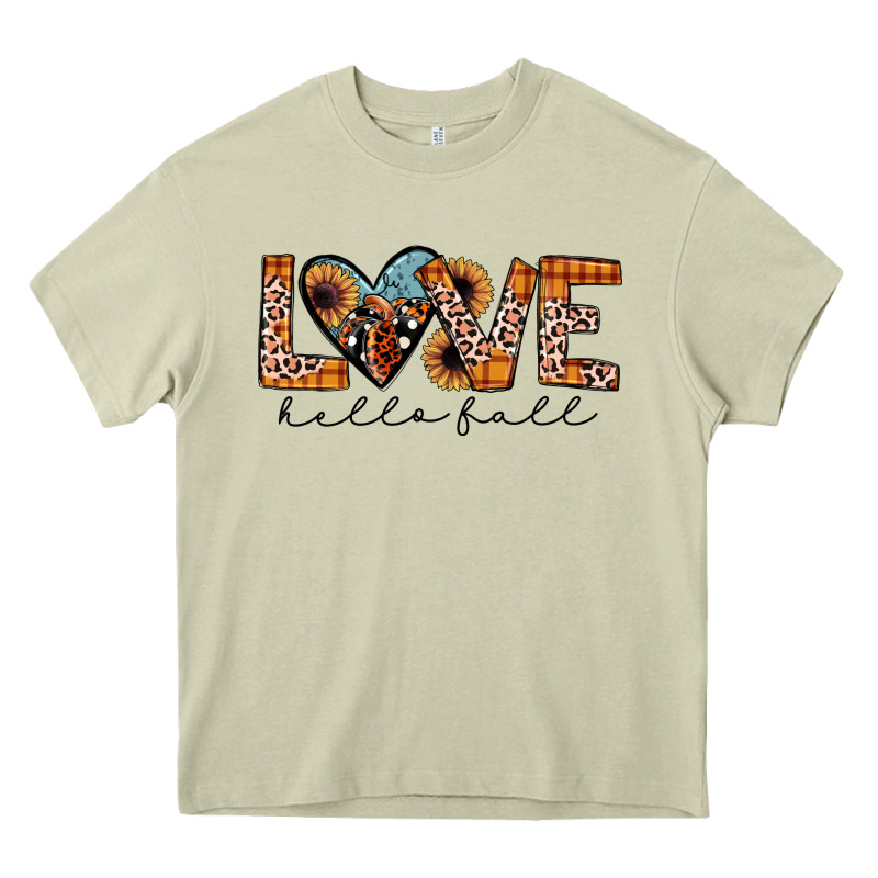 Hello Fall Love Heavy Core Tee by JahusDesignShop | Teevron