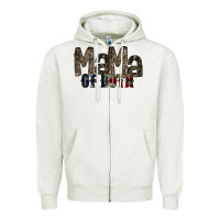 Oatmeal Heather mama of both Zipper Hoodie - RacoonDesign