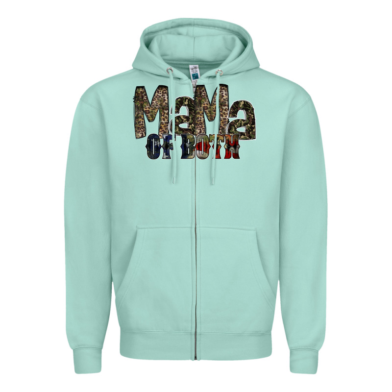 Mama Of Both Zipper Hoodie by RacoonDesign | Teevron