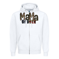 White mama of both Zipper Hoodie - RacoonDesign