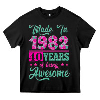 Black made in 1982, 40 years of being awesome Heavy Core Tee - Jasminsmagicworld