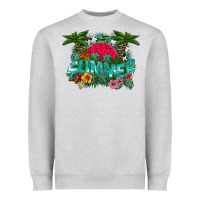 Heather Grey Summer Heavyweight Sweatshirt - CowhideDigitalArt