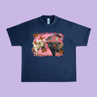 Valentine's Day Barn And Black Angus With Charolais Urban Heavy Tee Designed By Ranaportraitstore