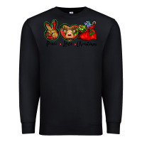 Black peace love Christmas Premium Sweatshirt - BarkalooDesign
