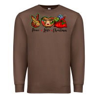 Chestnut peace love Christmas Premium Sweatshirt - BarkalooDesign