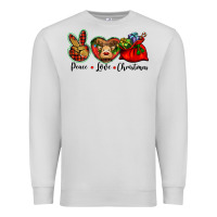 Dove Grey peace love Christmas Premium Sweatshirt - BarkalooDesign