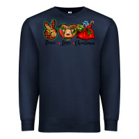 Navy peace love Christmas Premium Sweatshirt - BarkalooDesign