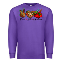 Purple peace love Christmas Premium Sweatshirt - BarkalooDesign