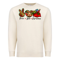 Sandshell peace love Christmas Premium Sweatshirt - BarkalooDesign