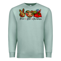 Seafoam peace love Christmas Premium Sweatshirt - BarkalooDesign