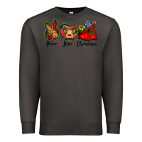 Smoke peace love Christmas Premium Sweatshirt - BarkalooDesign