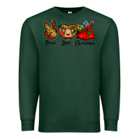 Sports Green peace love Christmas Premium Sweatshirt - BarkalooDesign