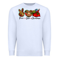 White peace love Christmas Premium Sweatshirt - BarkalooDesign
