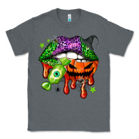 Charcoal Heather Halloween lips Classic Tee - NancyCooperArtShop