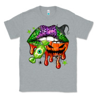 Heather Grey Halloween lips Classic Tee - NancyCooperArtShop
