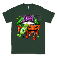 Sports Green Halloween lips Classic Tee - NancyCooperArtShop