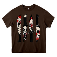 Chocolate Brown knives horror movie friday halloween horror ghost Heavy Core Tee - trangStudio