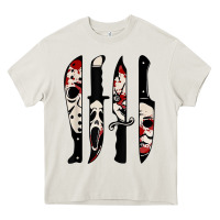 Cream knives horror movie friday halloween horror ghost Heavy Core Tee - trangStudio