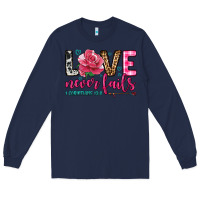 Navy love never fails Long Sleeve Tee - OliviaCreatesArt