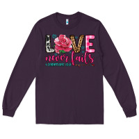 Plum love never fails Long Sleeve Tee - OliviaCreatesArt