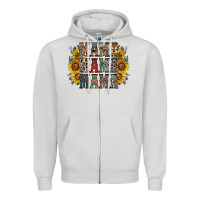 Dove Grey mama sunflower western Zipper Hoodie - RacoonDesign