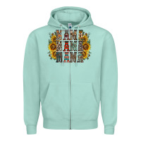 Seafoam mama sunflower western Zipper Hoodie - RacoonDesign