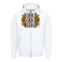 White mama sunflower western Zipper Hoodie - RacoonDesign