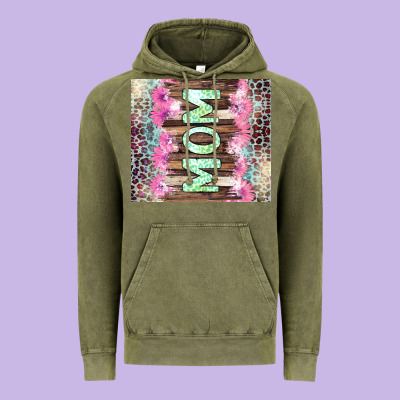 Mom Leopard Vintage Hoodie Designed By Cowgirlartshop