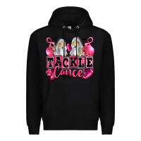 Black tackle cancer with ghosts playing football Premium Hoodie - LillyAllenDesigns