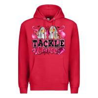 Cardinal tackle cancer with ghosts playing football Premium Hoodie - LillyAllenDesigns