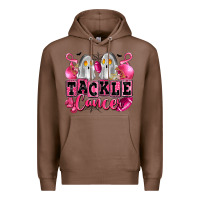 Chestnut tackle cancer with ghosts playing football Premium Hoodie - LillyAllenDesigns