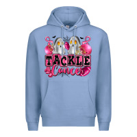 Colony Blue tackle cancer with ghosts playing football Premium Hoodie - LillyAllenDesigns
