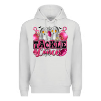 Dove Grey tackle cancer with ghosts playing football Premium Hoodie - LillyAllenDesigns