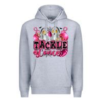 Heather Grey tackle cancer with ghosts playing football Premium Hoodie - LillyAllenDesigns