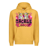 Mustard tackle cancer with ghosts playing football Premium Hoodie - LillyAllenDesigns